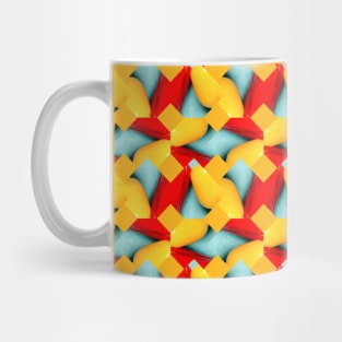 Red-and-yellow pattern Mug